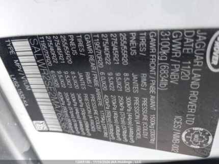 SALWR2SE2MA765367 2021 LAND ROVER
