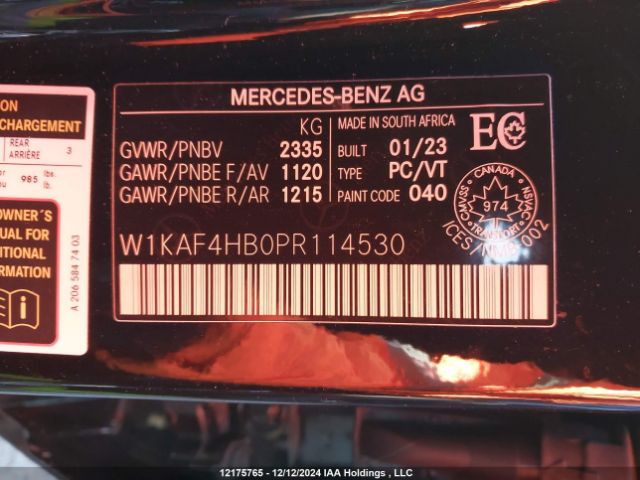 W1KAF4HB0PR114530 2023 MERCEDES-BENZ