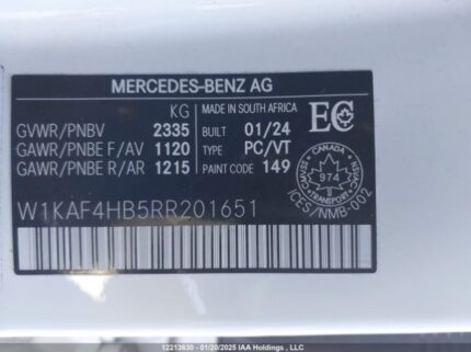 W1KAF4HB5RR201651 2024 MERCEDES-BENZ