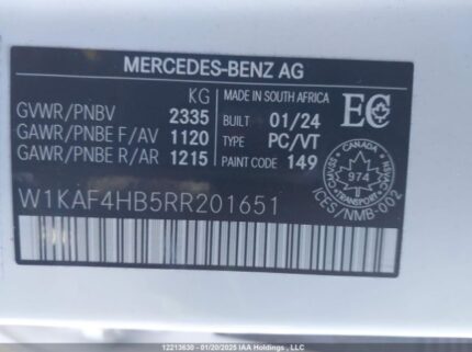 W1KAF4HB5RR201651 2024 MERCEDES-BENZ