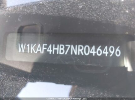 W1KAF4HB7NR046496 2022 MERCEDES-BENZ