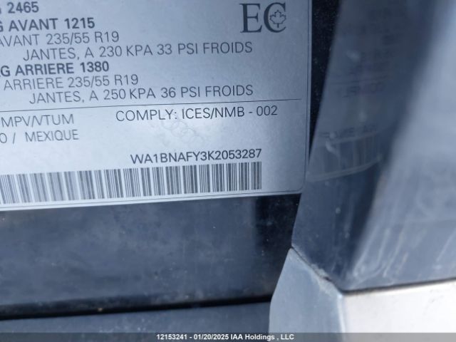 WA1BNAFY3K2053287 2019 AUDI