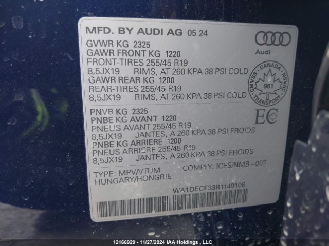 WA1DECF33R1149106 2024 AUDI