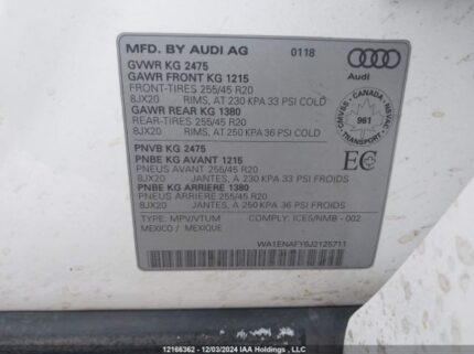 WA1ENAFY6J2125711 2018 AUDI