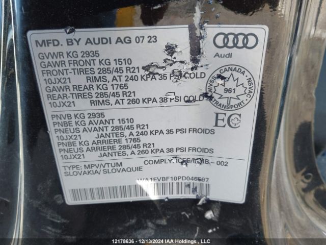 WA1FVBF10PD046507 2023 AUDI