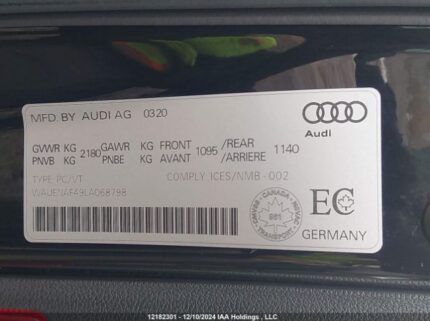 WAUENAF49LA068798 2020 AUDI