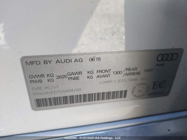 WAUJ4AFD7GN004260 2016 AUDI