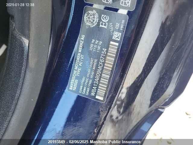 WBA13AR09MCF67154 2021 BMW