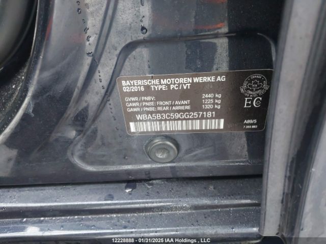WBA5B3C59GG257181 2016 BMW