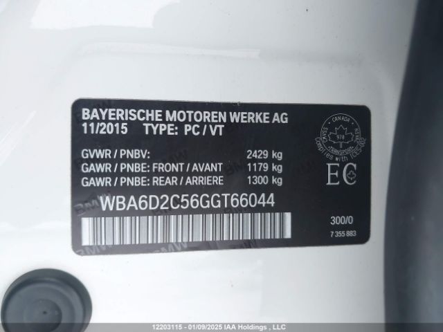 WBA6D2C56GGT66044 2016 BMW