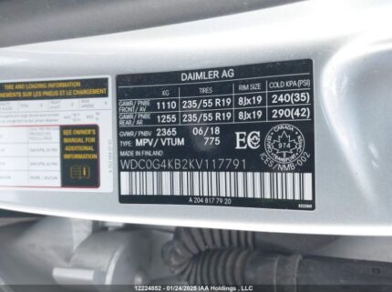 WDC0G4KB2KV117791 2019 MERCEDES-BENZ
