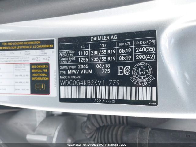 WDC0G4KB2KV117791 2019 MERCEDES-BENZ