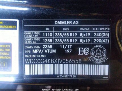 WDC0G4KBXJV056558 2018 MERCEDES-BENZ