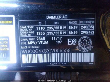 WDC0G4KBXJV056558 2018 MERCEDES-BENZ