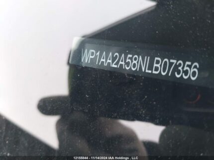 WP1AA2A58NLB07356 2022 PORSCHE
