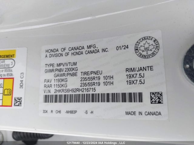 2HKRS6H92RH216715 2024 HONDA