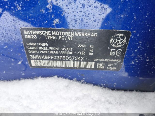 3MW49FF03P8D57543 2023 BMW