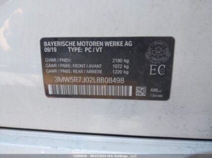 3MW5R7J02L8B08498 2020 BMW