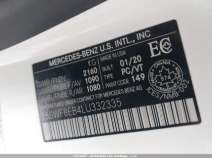 55SWF8EB4LU332335 2020 MERCEDES-BENZ