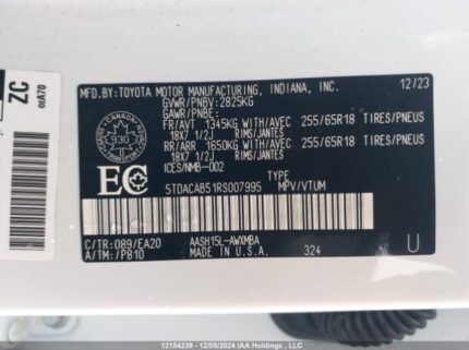 5TDACAB51RS007995 2024 TOYOTA