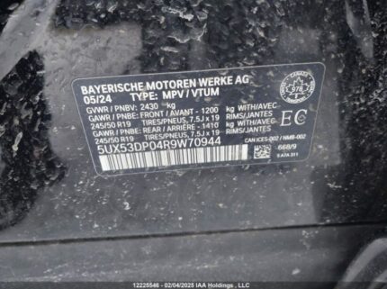 5UX53DP04R9W70944 2024 BMW
