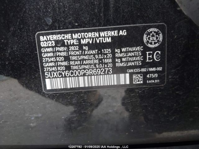 5UXCY6C00P9R69273 2023 BMW