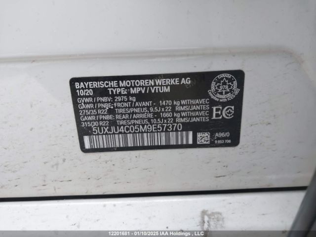 5UXJU4C05M9E57370 2021 BMW