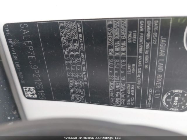 SALEP7EU9P2126189 2023 LAND ROVER