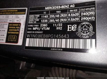 W1N0J8EB8PG145643 2023 MERCEDES-BENZ