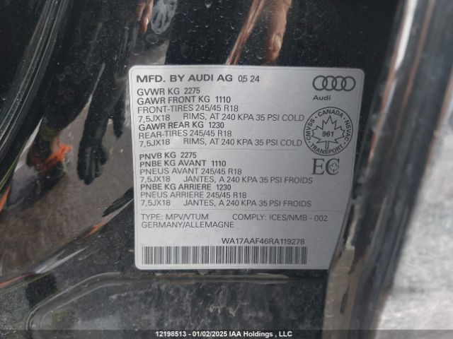 WA17AAF46RA119278 2024 AUDI