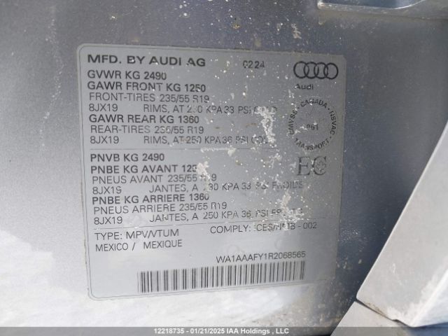 WA1AAAFY1R2068565 2024 AUDI