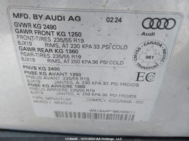 WA1AAAFY4R2069211 2024 AUDI