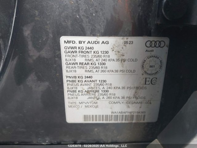 WA1ABAFY4P2154365 2023 AUDI