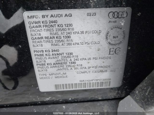 WA1ABAFY8P2120039 2023 AUDI