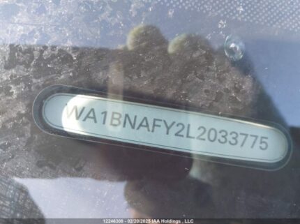 WA1BNAFY2L2033775 2020 AUDI