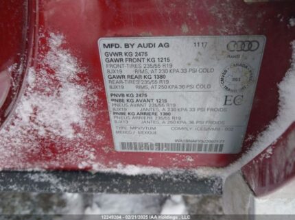 WA1BNAFY9J2097177 2018 AUDI