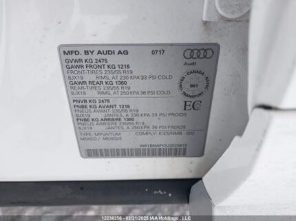 WA1BNAFYXJ2025615 2018 AUDI