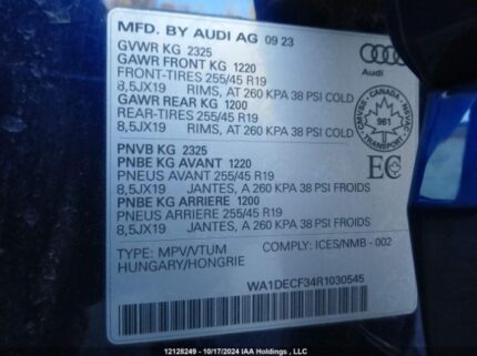 WA1DECF34R1030545 2024 AUDI