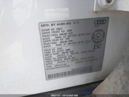 WA1MHAF71JD019567 2018 AUDI
