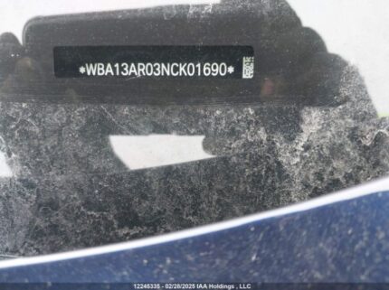 WBA13AR03NCK01690 2022 BMW