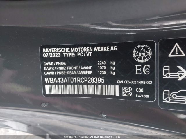 WBA43AT01RCP28395 2024 BMW