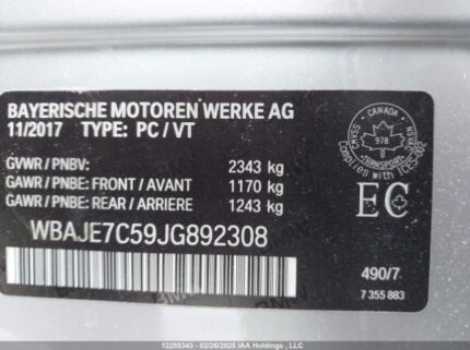 WBAJE7C59JG892308 2018 BMW