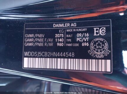 WDDSJ5CB2HN444548 2017 MERCEDES-BENZ