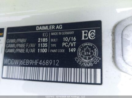 WDDWJ6EB9HF468912 2017 MERCEDES-BENZ