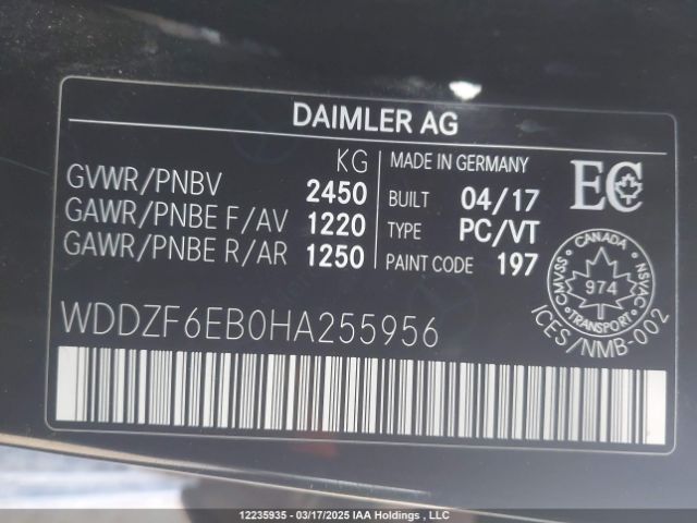 WDDZF6EB0HA255956 2017 MERCEDES-BENZ