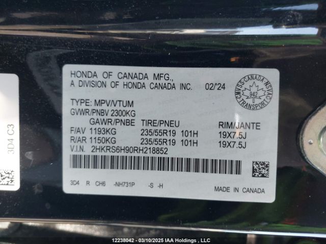 2HKRS6H90RH218852 2024 HONDA