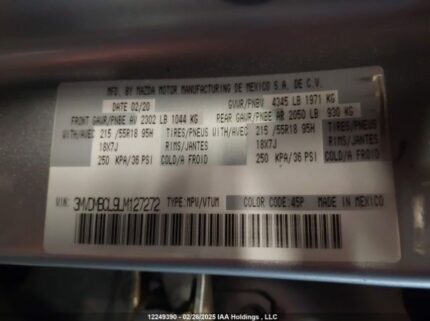 3MVDMBCL9LM127272 2020 MAZDA