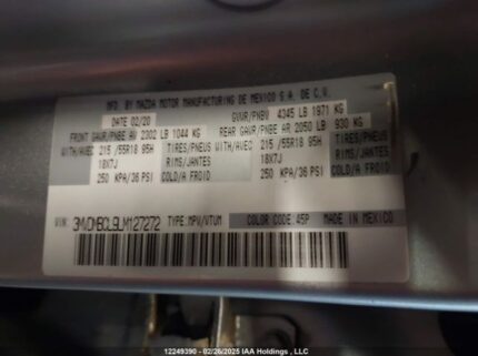 3MVDMBCL9LM127272 2020 MAZDA