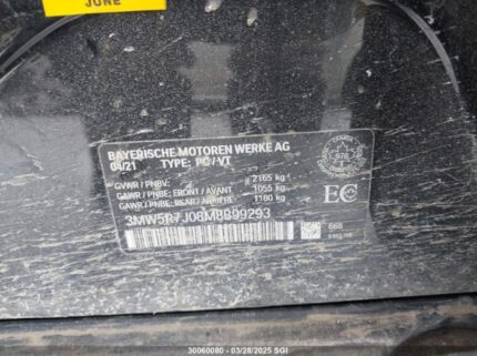 3MW5R7J08M8B99293 2021 BMW