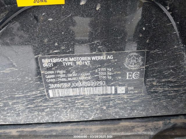 3MW5R7J08M8B99293 2021 BMW